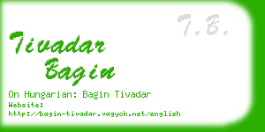 tivadar bagin business card